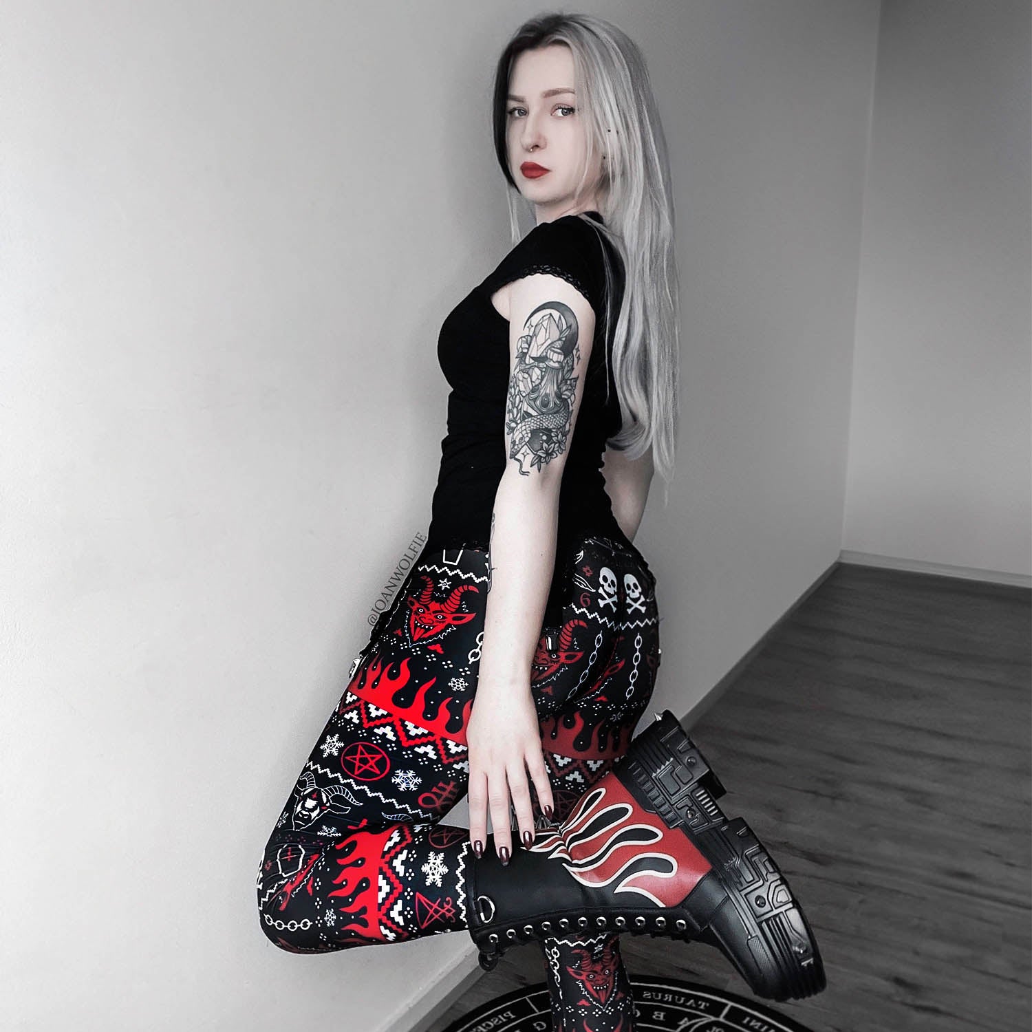 Goth Leggings Punk Yoga Pants Too Fast