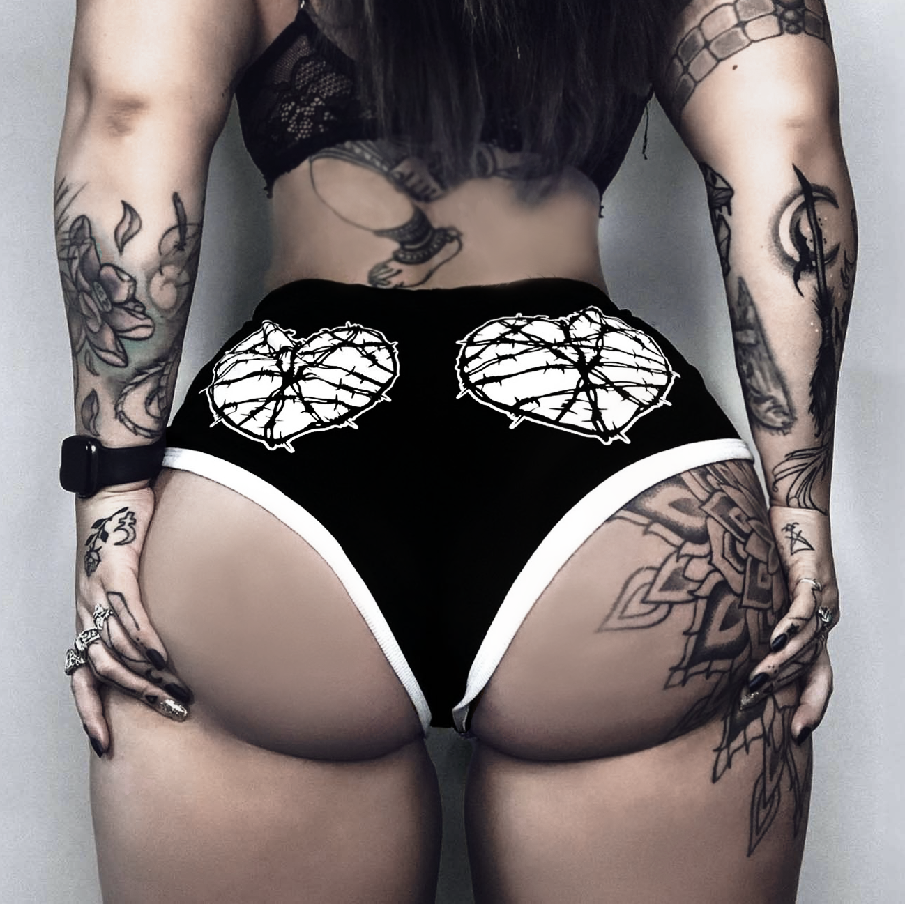 Barbed Wire Heart Short Shorts