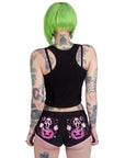 Cute Ghostface Pumpkin Black & Pink Short Shorts