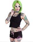 Cute Ghostface Pumpkin Black & Pink Short Shorts