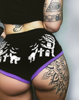 Halloween Purple Trim Short Shorts