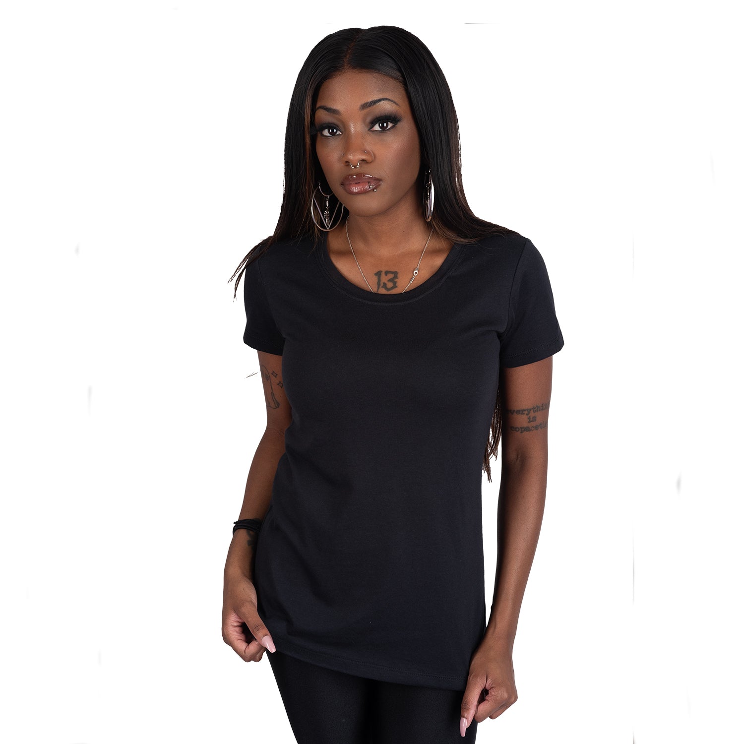 melt the lady lily tattoo tops black