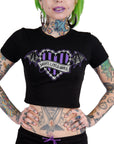 Daddy's Little Ghoul Crop Baby Tee