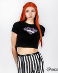 Daddy's Little Ghoul Crop Baby Tee