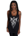 F Off Black Metal Logo Racerback Tank