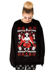 Baphoclaus Christmas in Hell Christmas Crewneck Sweatshirt