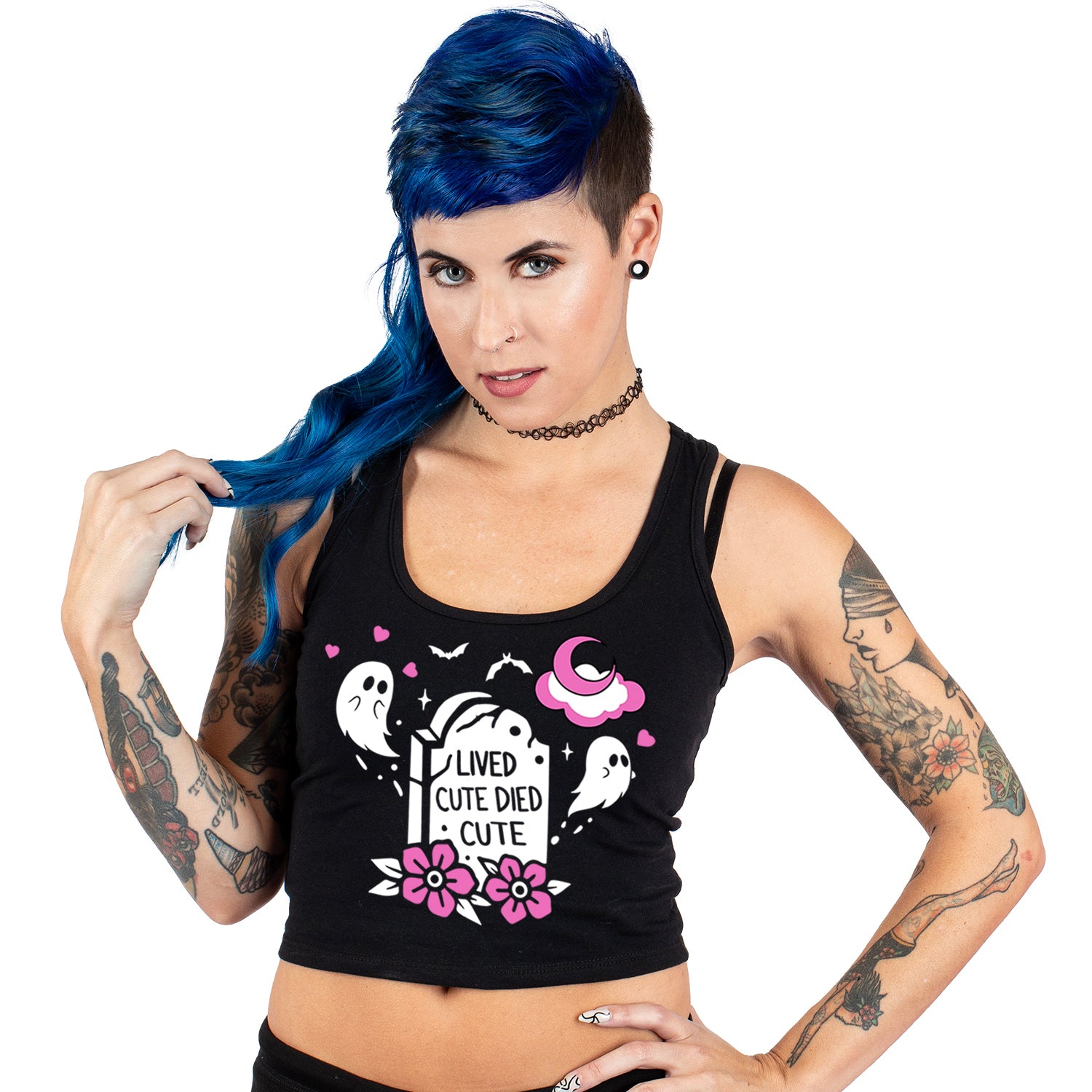 Lived Cute Died Cute Cropped Tank Top