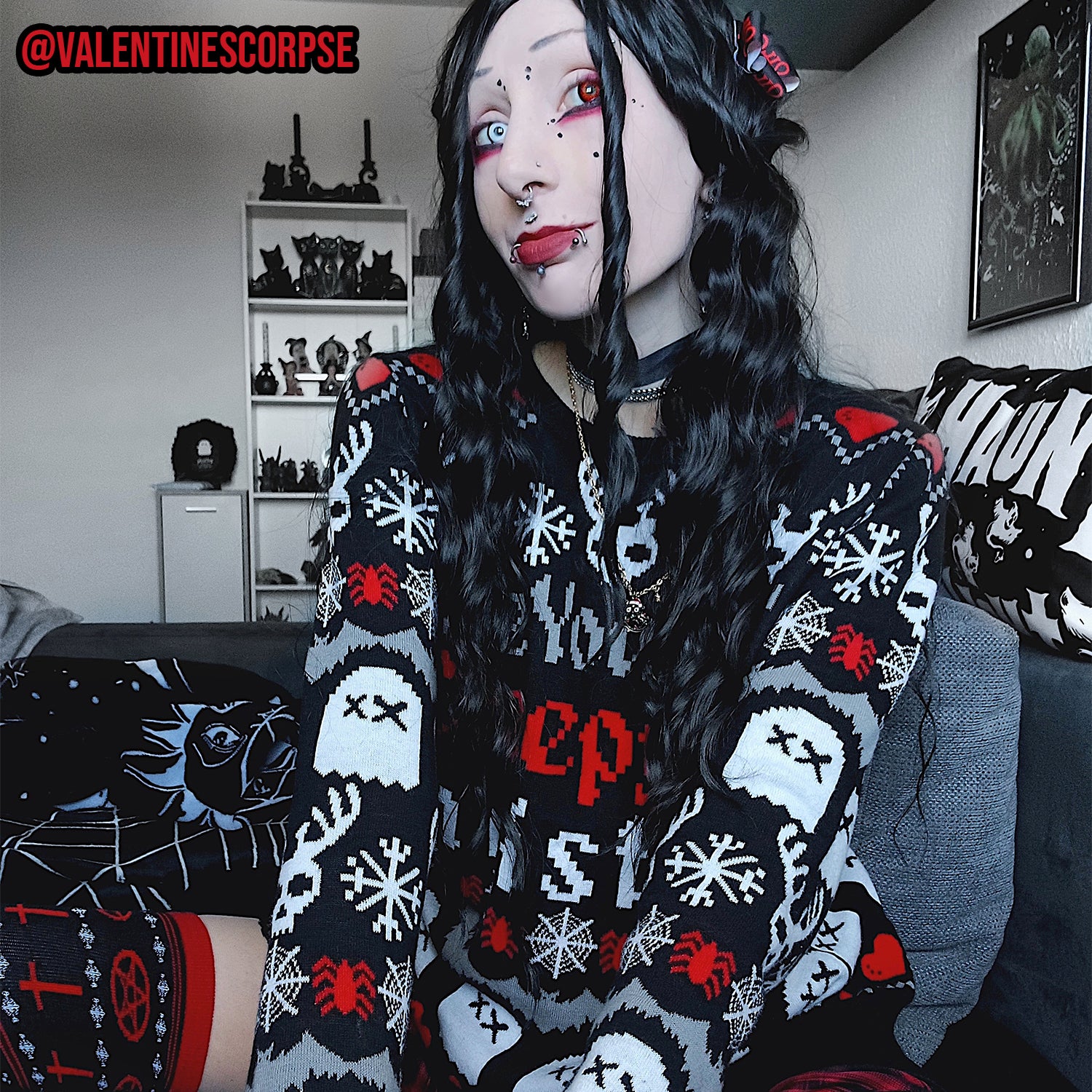 Creepy Lil Christmas Knit Sweater