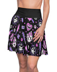 Hello Creepy Kitty Gang Skater Skirt