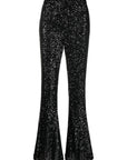 Black Sequin Bell Bottom Pants Sequin Flare Pants