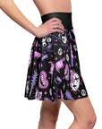 Hello Creepy Kitty Gang Skater Skirt