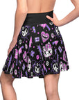 Hello Creepy Kitty Gang Skater Skirt