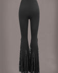 Black Lace Gothic Bell Bottom Pants