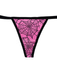 Pink Web Hearts Thong Underwear