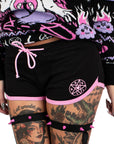 Pink Pentagram Pink Trim Black Dolphin Shorts