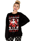 Baphoclaus Christmas in Hell Christmas Crewneck Sweatshirt