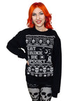 Eat Drink and Be Spooky Christmas Crewneck Sweatshirt