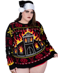 Too Fast | Christmas Sweater | Black Metal Church Fire