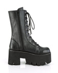 Demonia ASHES-105 | Black Vegan Leather Mid-Calf Boots