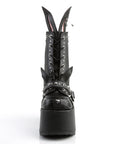 Demonia CAMEL-202 | Black Vegan Leather Ankle Boots