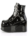 Demonia CONCORD-57 | Black Patent Leather Ankle Boots