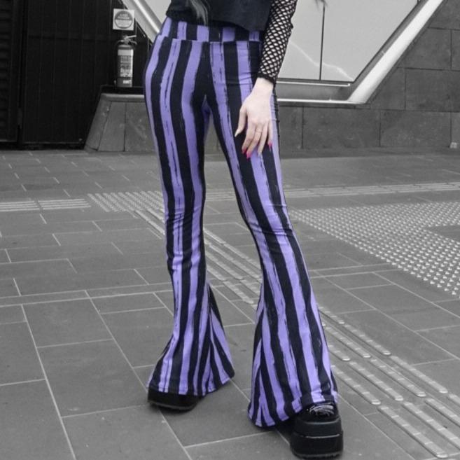 Striped on sale purple pants