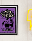Too Fast | Poster Art Print | Witch Bitch Warning Sign Poster