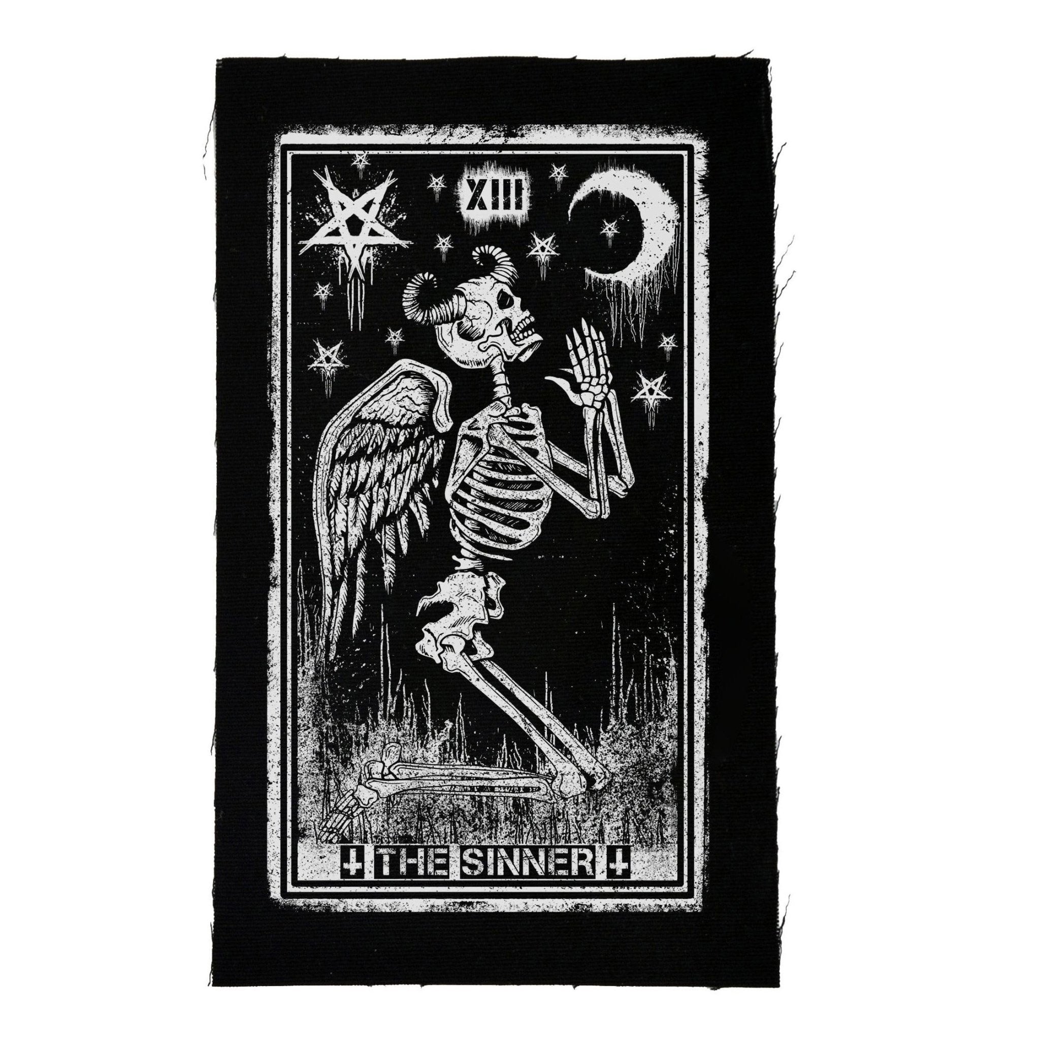 Too Fast | Punk Patch | The Sinner Tarot Card Skeleton Praying