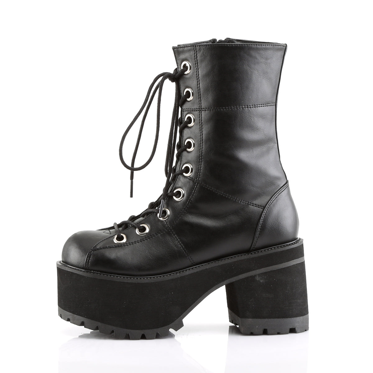 Demonia RANGER-301 | Black Vegan Leather Ankle Boots