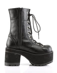 Demonia RANGER-301 | Black Vegan Leather Ankle Boots
