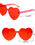 Too Fast | Sunglasses Rimless Retro Heart Shaped