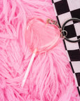 Too Fast | A Shop of Things | Pink Heart Lolli Keychain