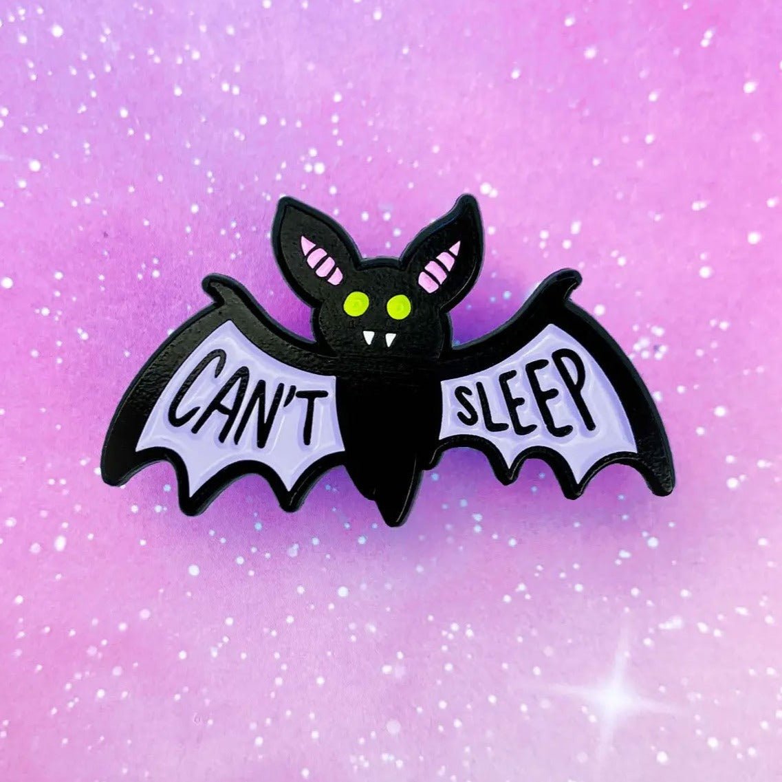 Too Fast | Band of Weirdos | Can&#39;t Sleep Bat Enamel Pin