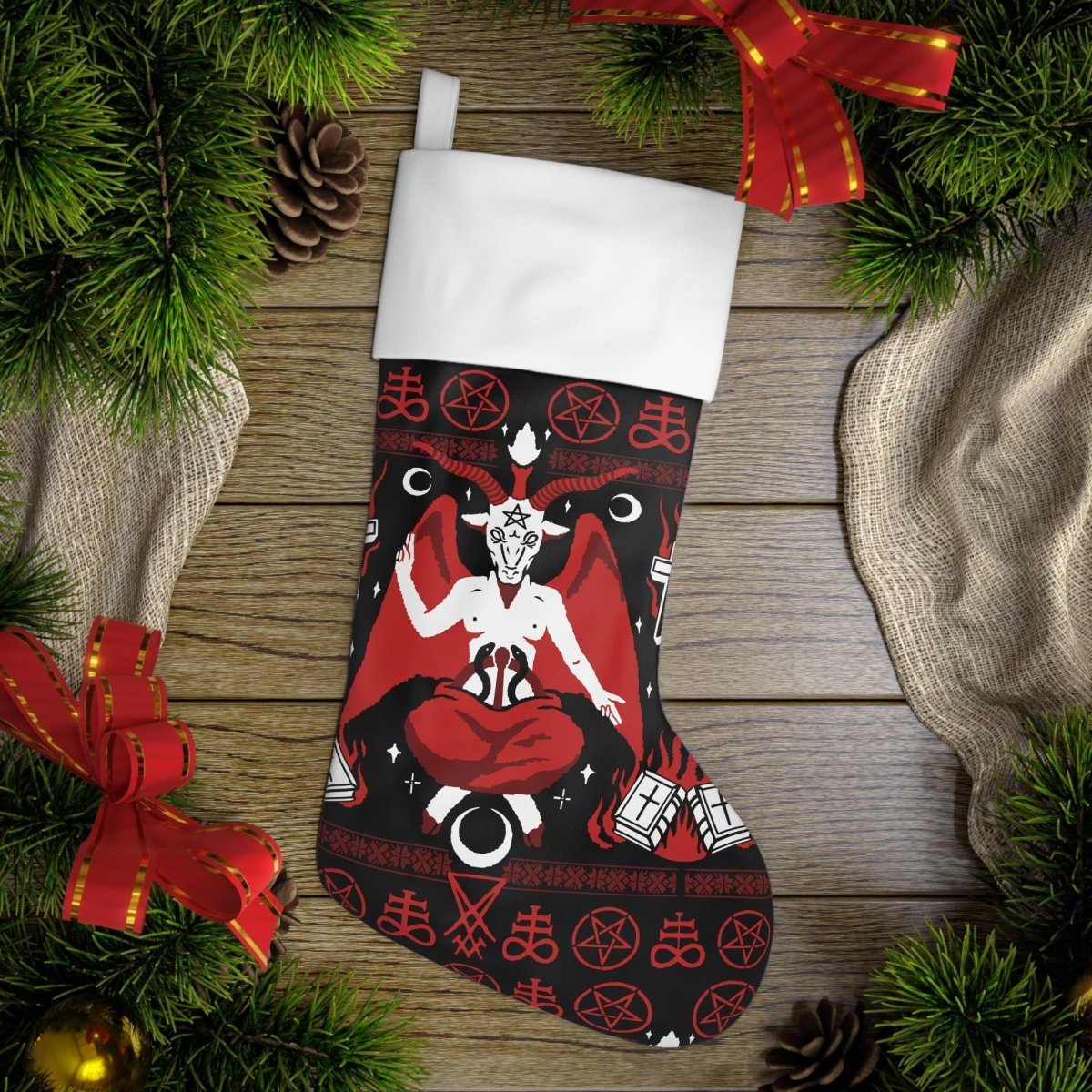 Too Fast | Baphoclaus Satanic Holiday Christmas Stocking
