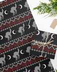 Too Fast | Black Cat and Crescent Moon Christmas Gift Wrapping Paper