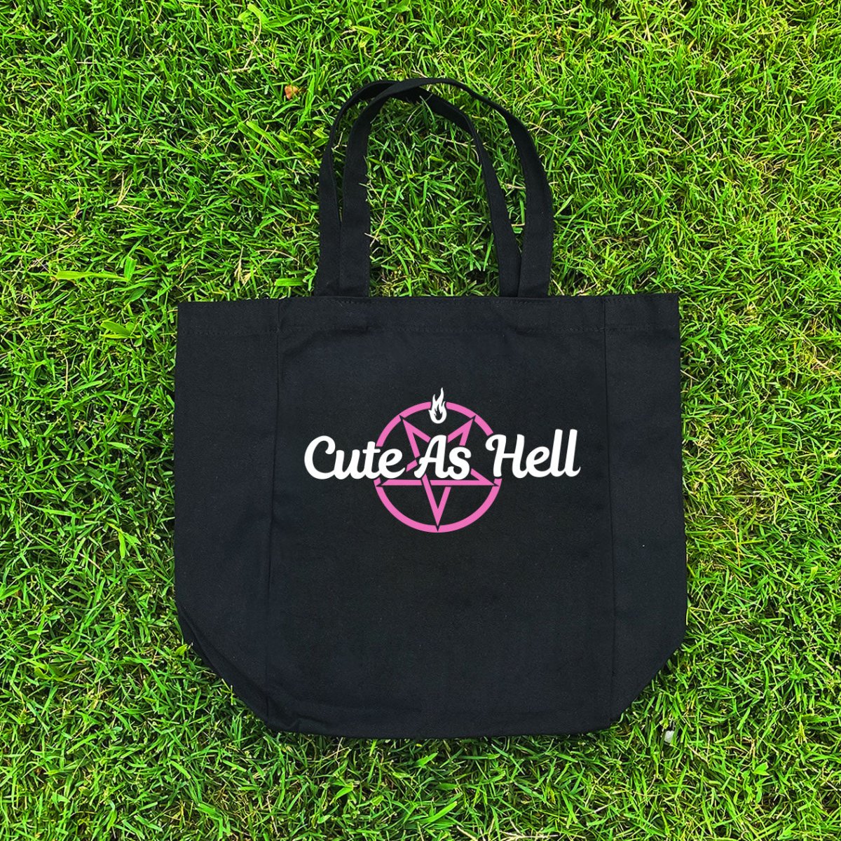 Too Fast | Cute As Hell Pentagram Canvas Tote Bag
