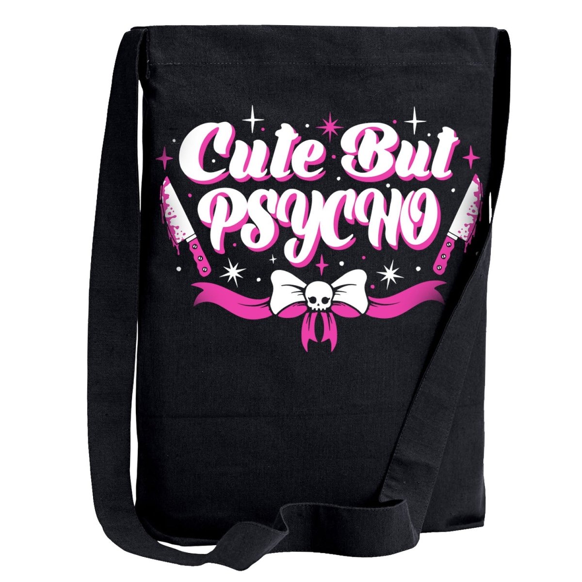 Too Fast | Cute But Psycho Crossbody Sling Tote Bag
