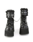 Too Fast | Demonia ASHES-57 Black Vegan Leather Platform Boots