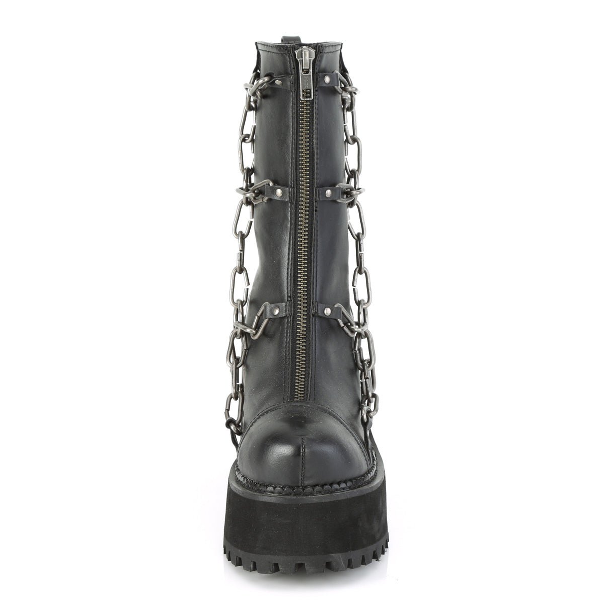 Too Fast | Demonia Assault 66 | Black Vegan Leather Women&#39;s Ankle Boots