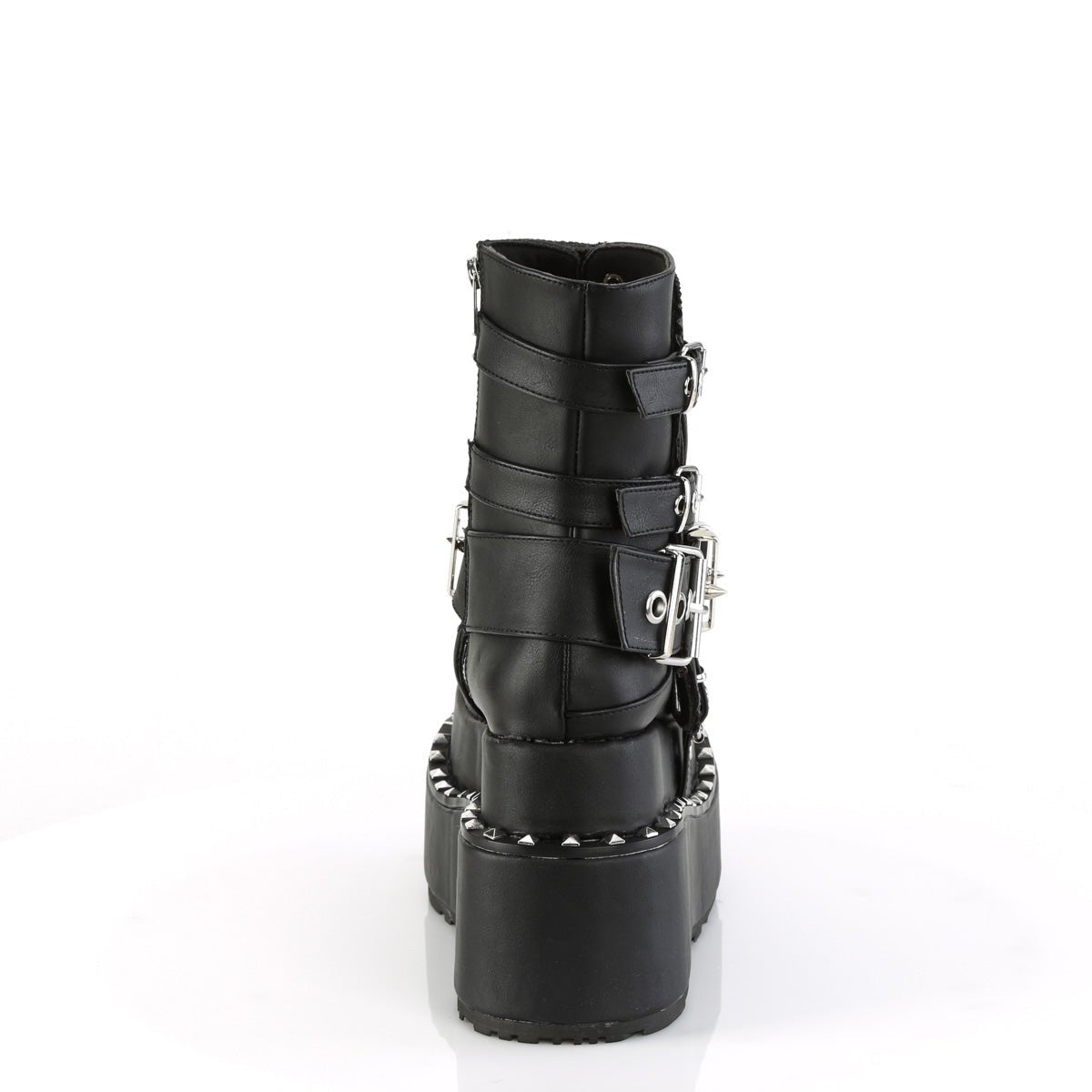 Too Fast | Demonia Bear 150 | Black Vegan Leather Women&#39;s Ankle Boots