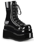 Too Fast | Demonia Bear 265 | Black Patent Leather Women's Mid Calf Boots