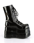 Too Fast | Demonia Bear 265 | Black Patent Leather Women's Mid Calf Boots