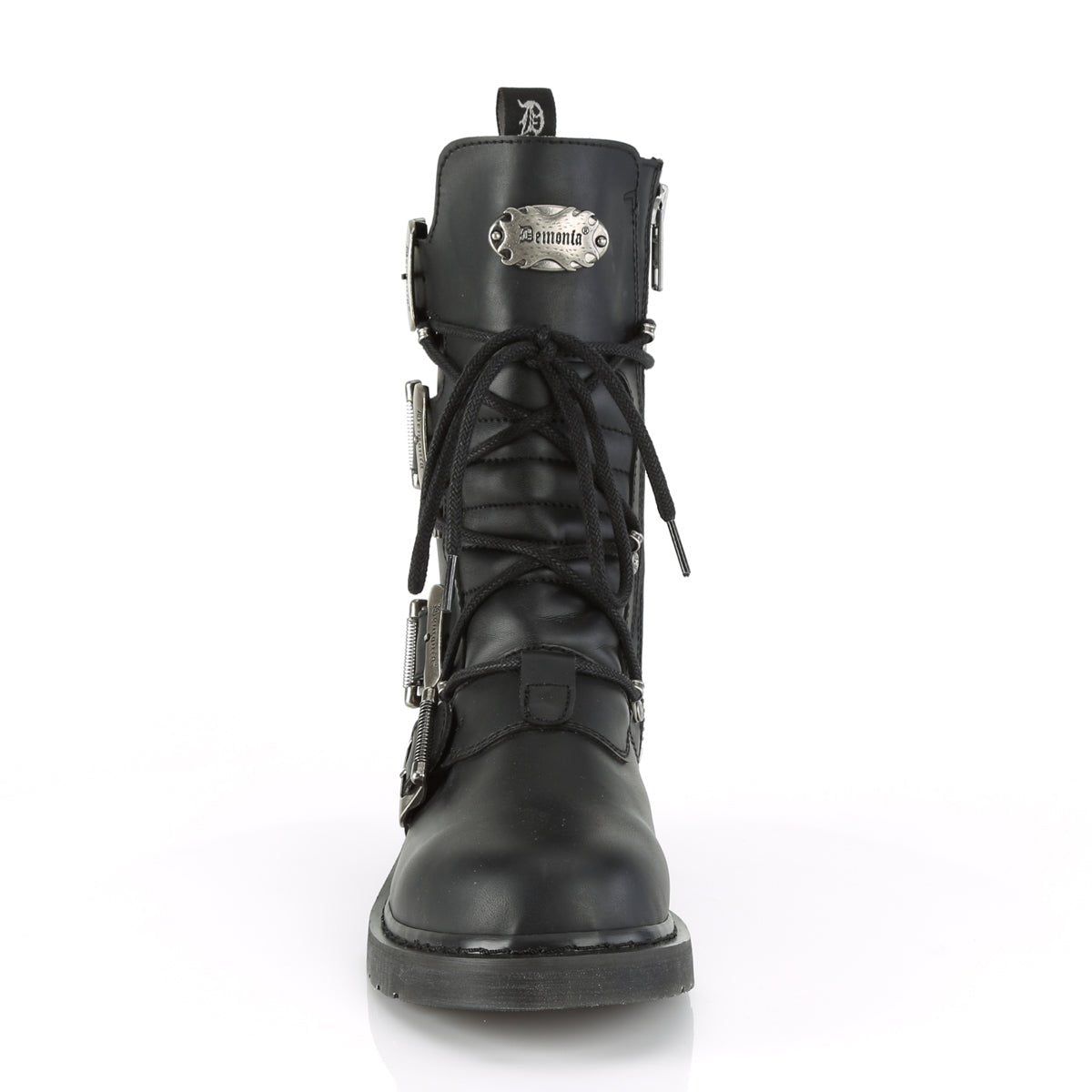 Too Fast | Demonia Bolt 265 | Black Vegan Leather Unisex Combat Boots