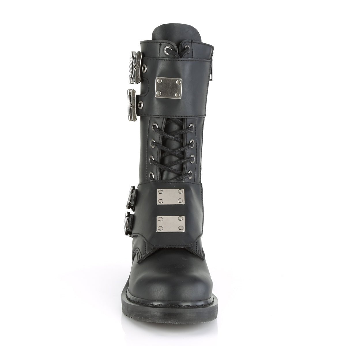 Too Fast | Demonia Bolt 345 | Black Vegan Leather Unisex Combat Boots
