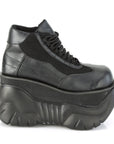 Too Fast | Demonia Boxer 01 | Black Vegan Leather Unisex Platform Shoes