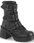 Too Fast | Demonia Bratty 118 | Black Vegan Leather Women's Ankle Boots
