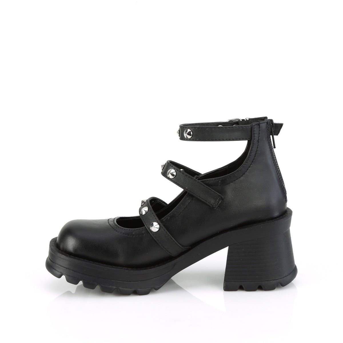 Too Fast | Demonia BRATTY-30 | Black Vegan Leather Platform Shoes