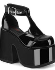 Too Fast | Demonia Camel 103 | Black Patent Leather Women's Sandals