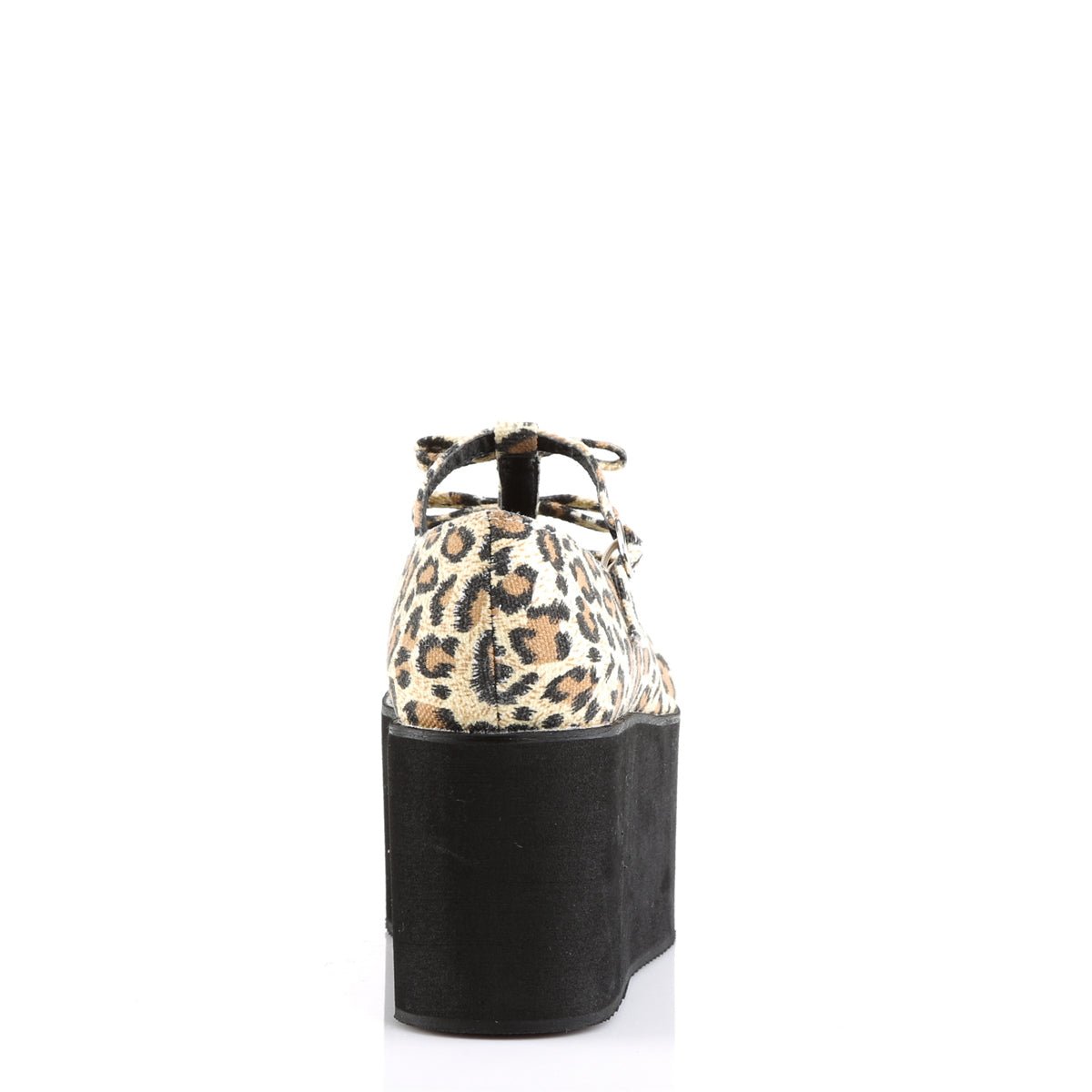Too Fast | Demonia Click 08 | Leopard Canvas Women's Platform Shoes