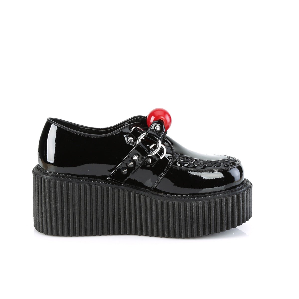 Too Fast | Demonia Creeper 222 | Black Patent Leather Women&#39;s Creepers